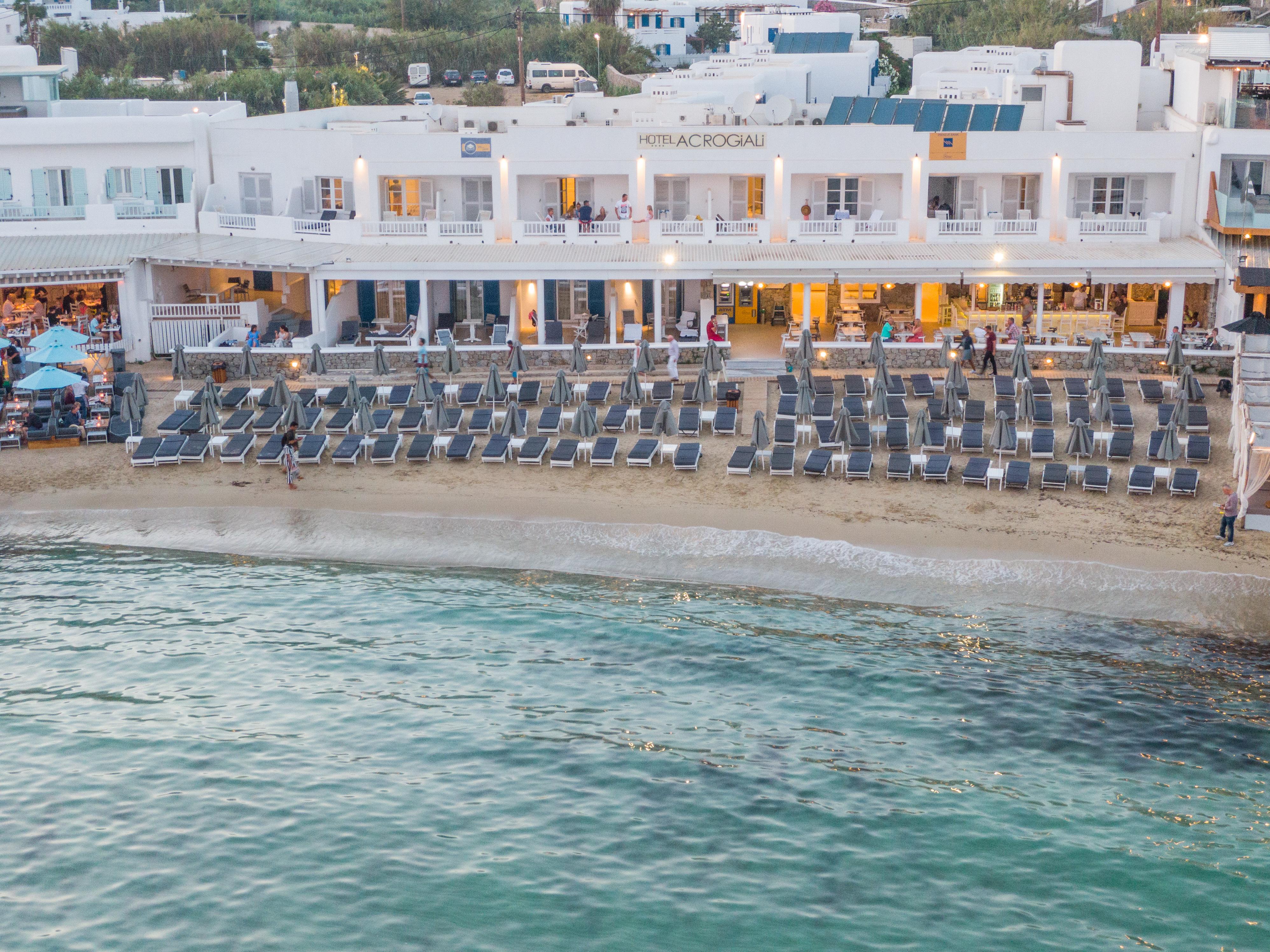 Acrogiali Beachfront Hotel Mykonos Platys Gialos  Exteriér fotografie